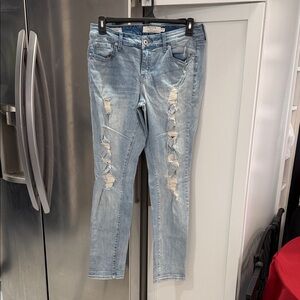 Torrid Light Blue Distressed Skinny Jeans